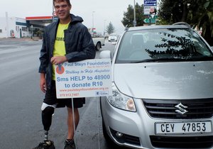 Geamputeerde stap deur Gansbaai